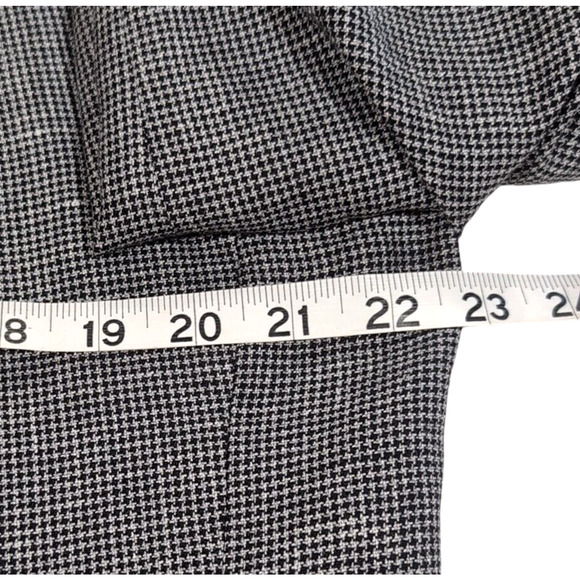 Jos A Bank Silk Wool Sport Coat Men's Size 42L Black White‎ Houndstooth 2 Button - Picture 10 of 16